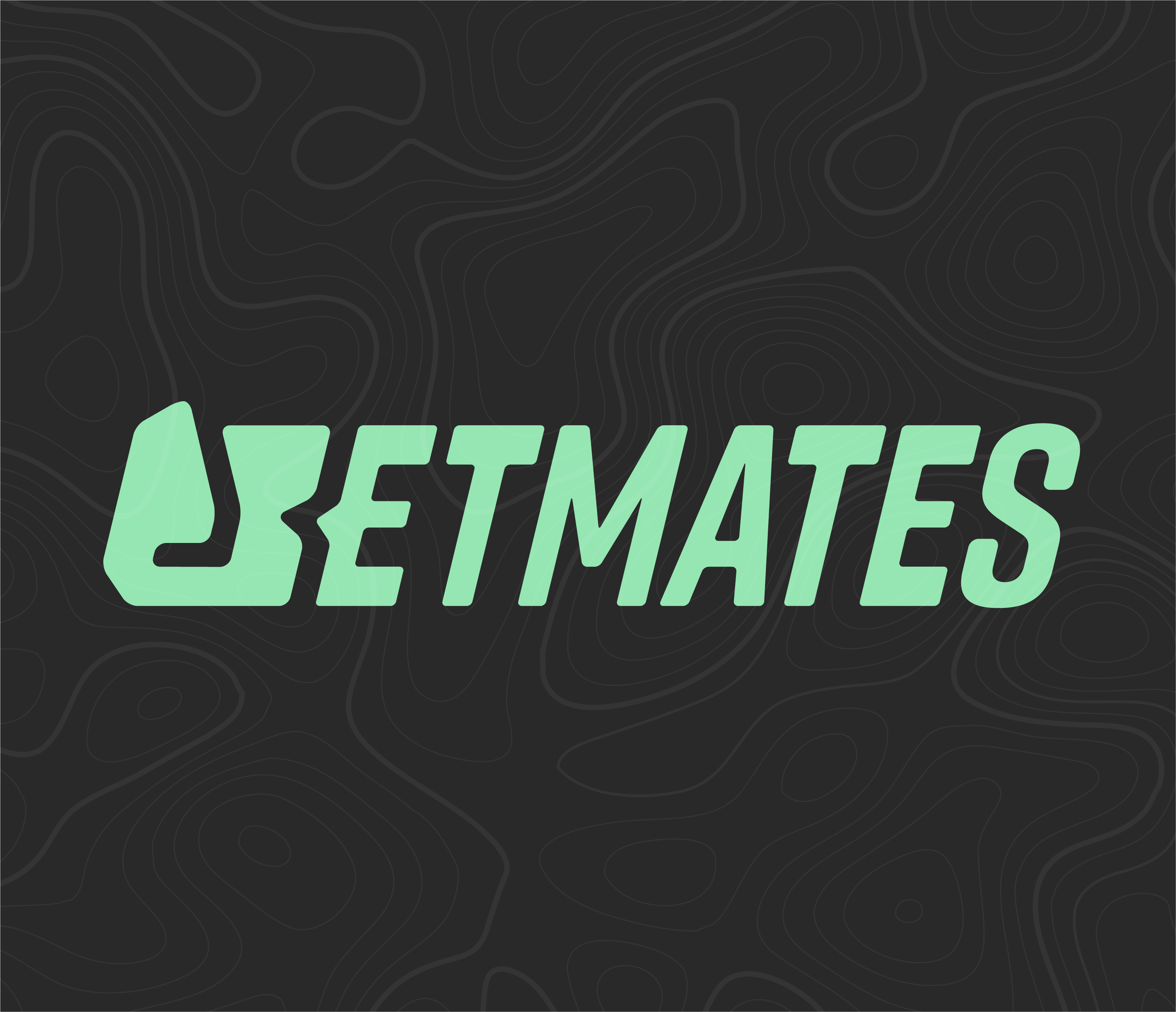 Betmates logo with topography textured background